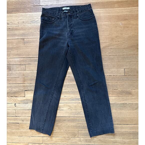 Vintage 90s Straight Leg Guess Jeans in Washed Black Size 30 - Hemmed - Picture 1 of 6